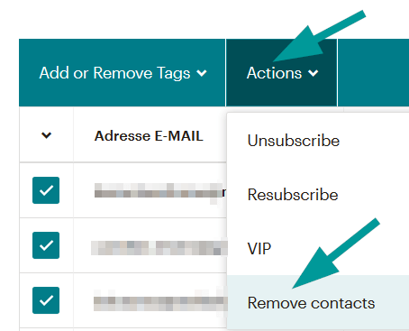 Mailchimp : Nettoie tes inactifs 46 enlever les inactifs