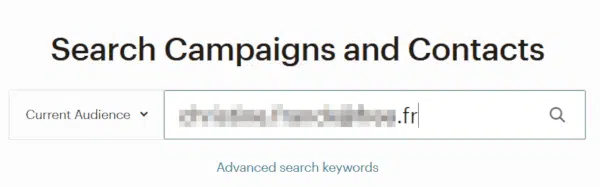 Mailchimp : Nettoie tes inactifs 40 recherche mail