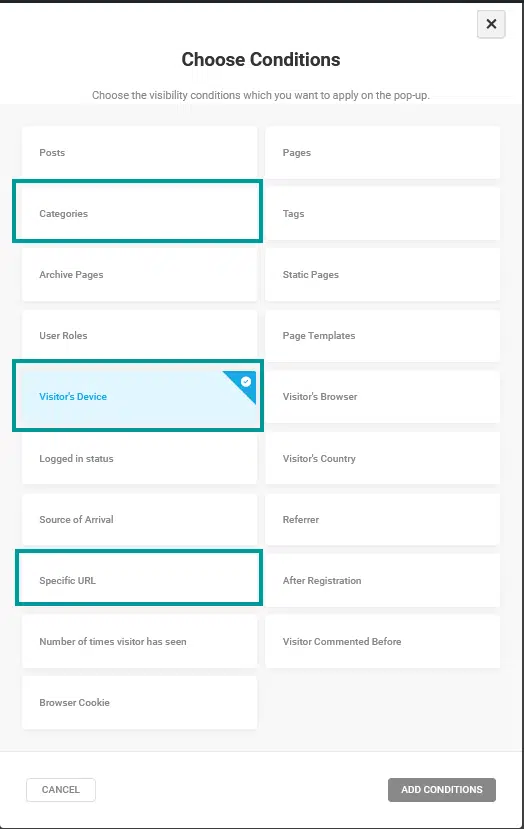 Des popups élégantes pour promouvoir ta newsletter, tes offres... sur WordPress 79 conditions hustle