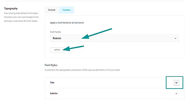 Des popups élégantes pour promouvoir ta newsletter, tes offres... sur WordPress 75 définir la typographie popup hustle