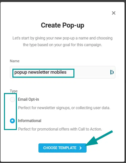 Des popups élégantes pour promouvoir ta newsletter, tes offres... sur WordPress 65 nommes ton modèle