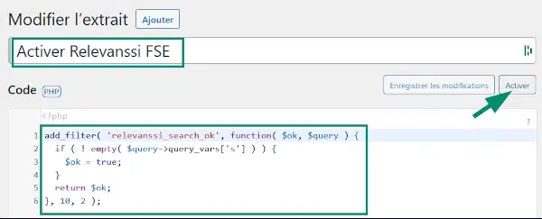 Relevanssi : Optimise le moteur de recherche de WordPress 40 php relevanssi fse