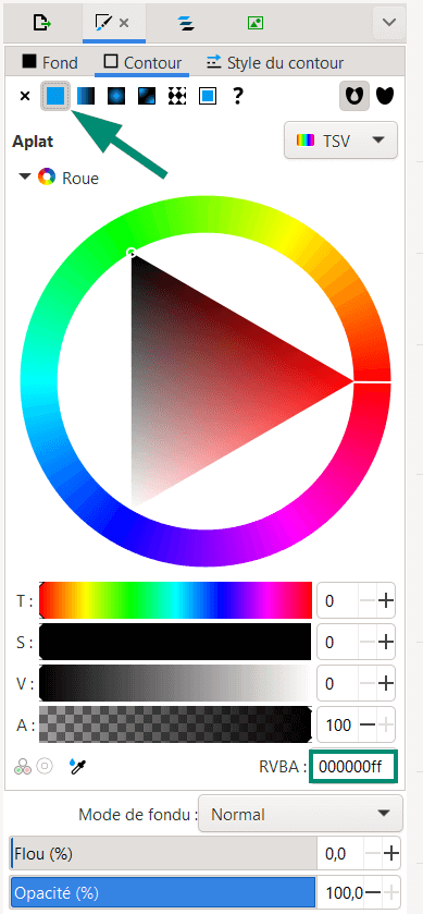 couleur contour