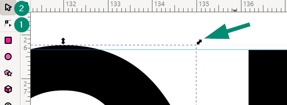 inkscape redimensionner lettre