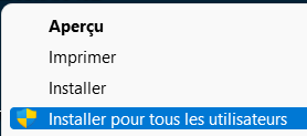 installer polices tous les utilisateurs