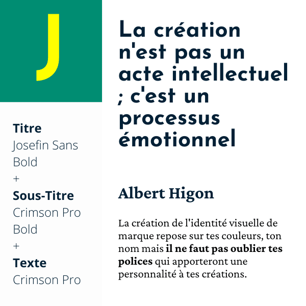 Josefin Sans + Crimson Pro