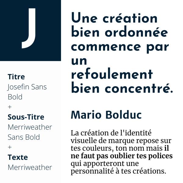 Josefin Sans + Merriweather