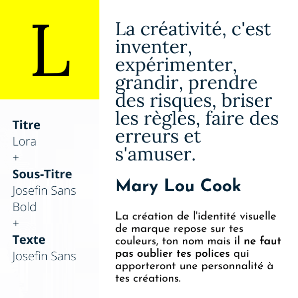 Lora + Josefin Sans