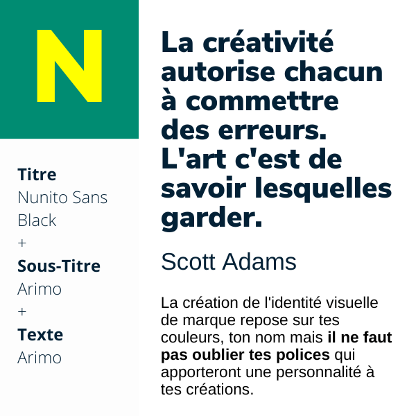 Nunito Sans + Arimo