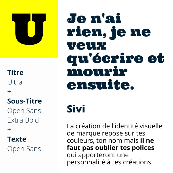 Ultra + Open Sans