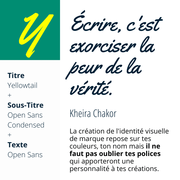 Yellowtail + Open Sans