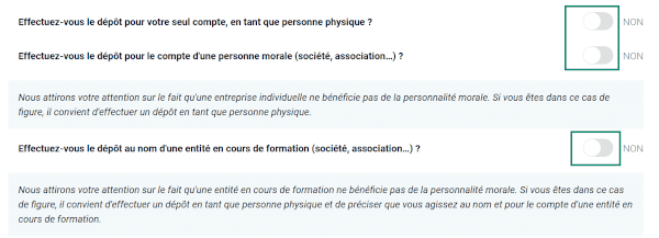 INPI : dépose et protège ta marque 57 Identification du déposant de la marque