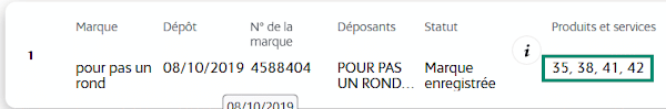 INPI : dépose et protège ta marque 44 Résultat marque enregistrée